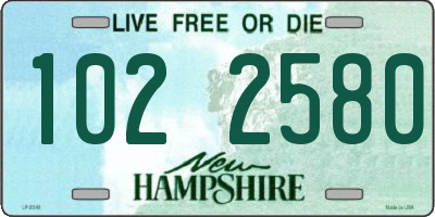 NH license plate 1022580