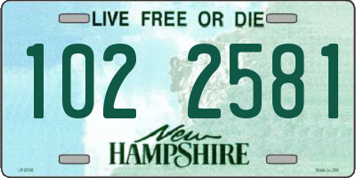 NH license plate 1022581