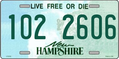 NH license plate 1022606