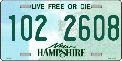 NH license plate 1022608
