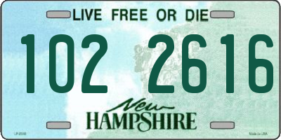 NH license plate 1022616