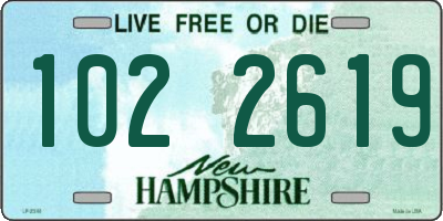 NH license plate 1022619