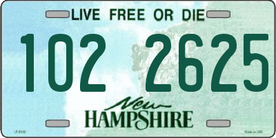 NH license plate 1022625