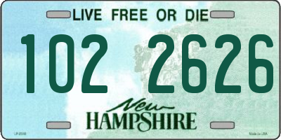 NH license plate 1022626