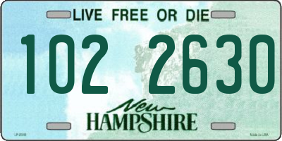 NH license plate 1022630