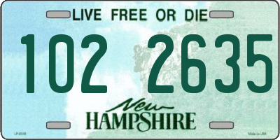 NH license plate 1022635