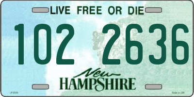 NH license plate 1022636
