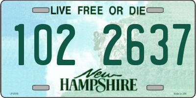NH license plate 1022637
