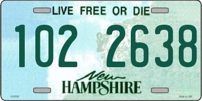 NH license plate 1022638