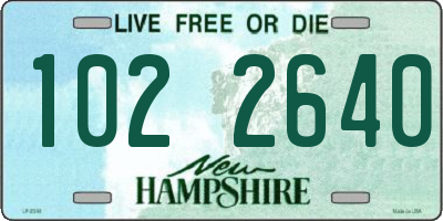 NH license plate 1022640