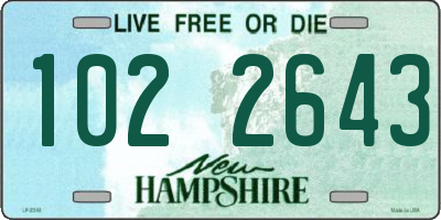 NH license plate 1022643