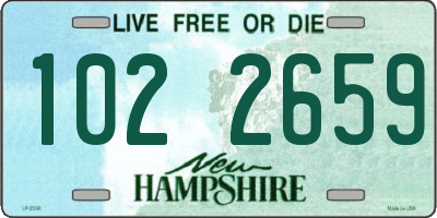 NH license plate 1022659