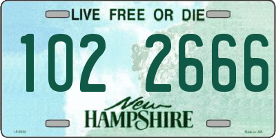 NH license plate 1022666