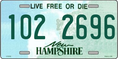 NH license plate 1022696