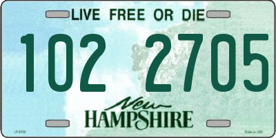 NH license plate 1022705