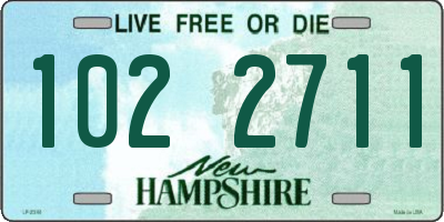 NH license plate 1022711