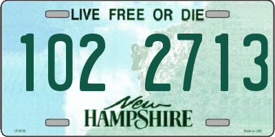 NH license plate 1022713