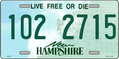NH license plate 1022715