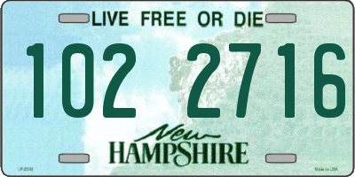 NH license plate 1022716
