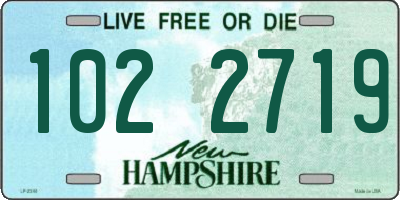 NH license plate 1022719