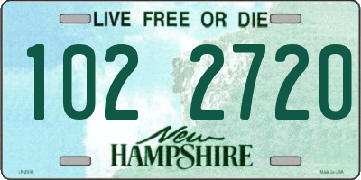 NH license plate 1022720