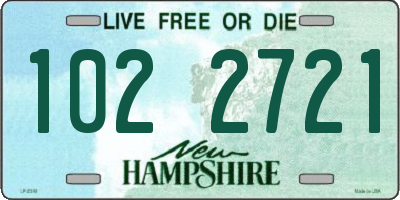 NH license plate 1022721