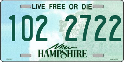 NH license plate 1022722