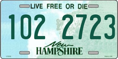 NH license plate 1022723