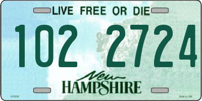NH license plate 1022724