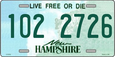 NH license plate 1022726