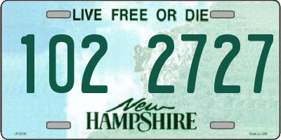 NH license plate 1022727