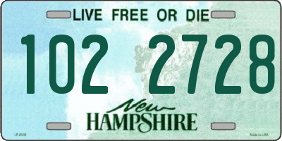 NH license plate 1022728