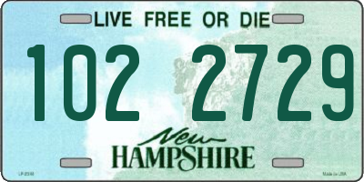 NH license plate 1022729