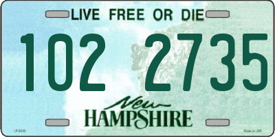 NH license plate 1022735