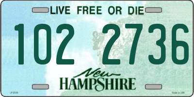 NH license plate 1022736