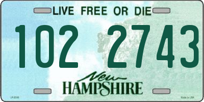 NH license plate 1022743