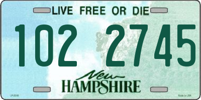 NH license plate 1022745