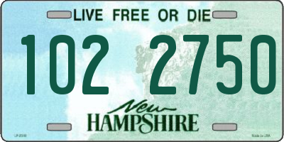 NH license plate 1022750