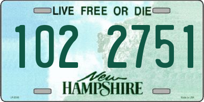 NH license plate 1022751