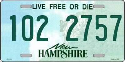 NH license plate 1022757