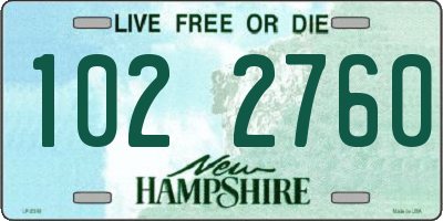 NH license plate 1022760