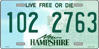 NH license plate 1022763