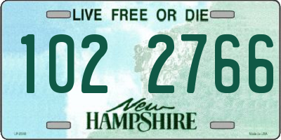 NH license plate 1022766