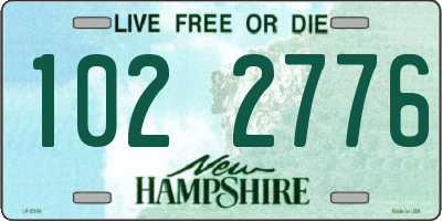 NH license plate 1022776
