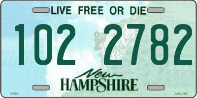 NH license plate 1022782