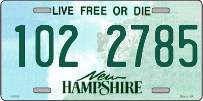 NH license plate 1022785
