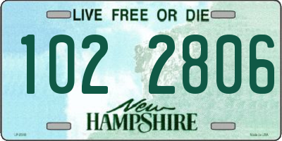 NH license plate 1022806