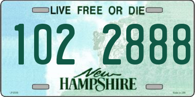 NH license plate 1022888