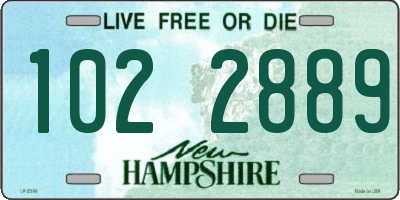 NH license plate 1022889