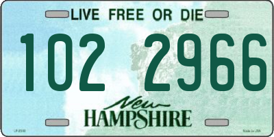 NH license plate 1022966